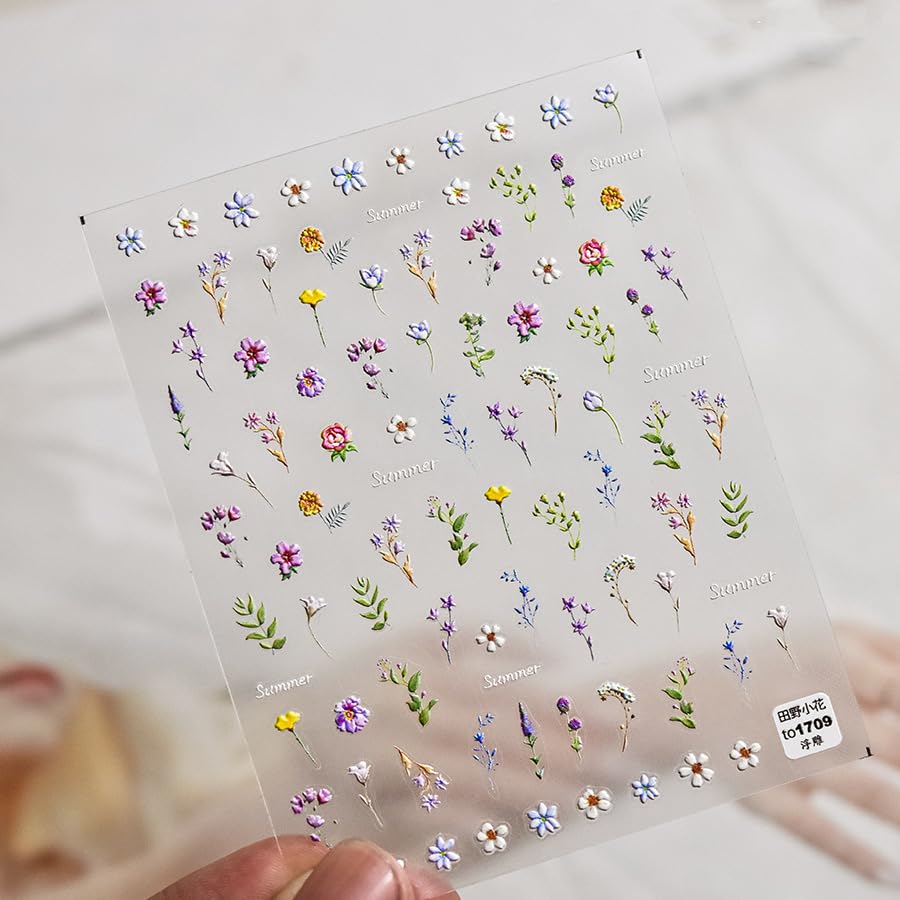 Powpop 5D nail decals ideal for natural or artificial nails