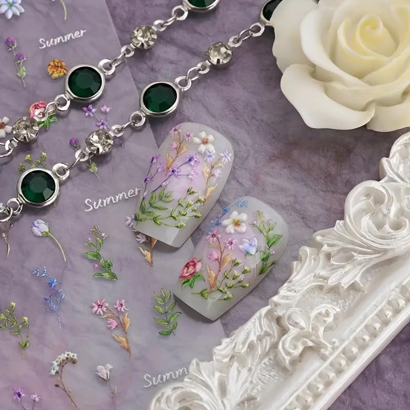 Powpop summer nail art stickers featuring butterfly motifs for quick nail upgrades