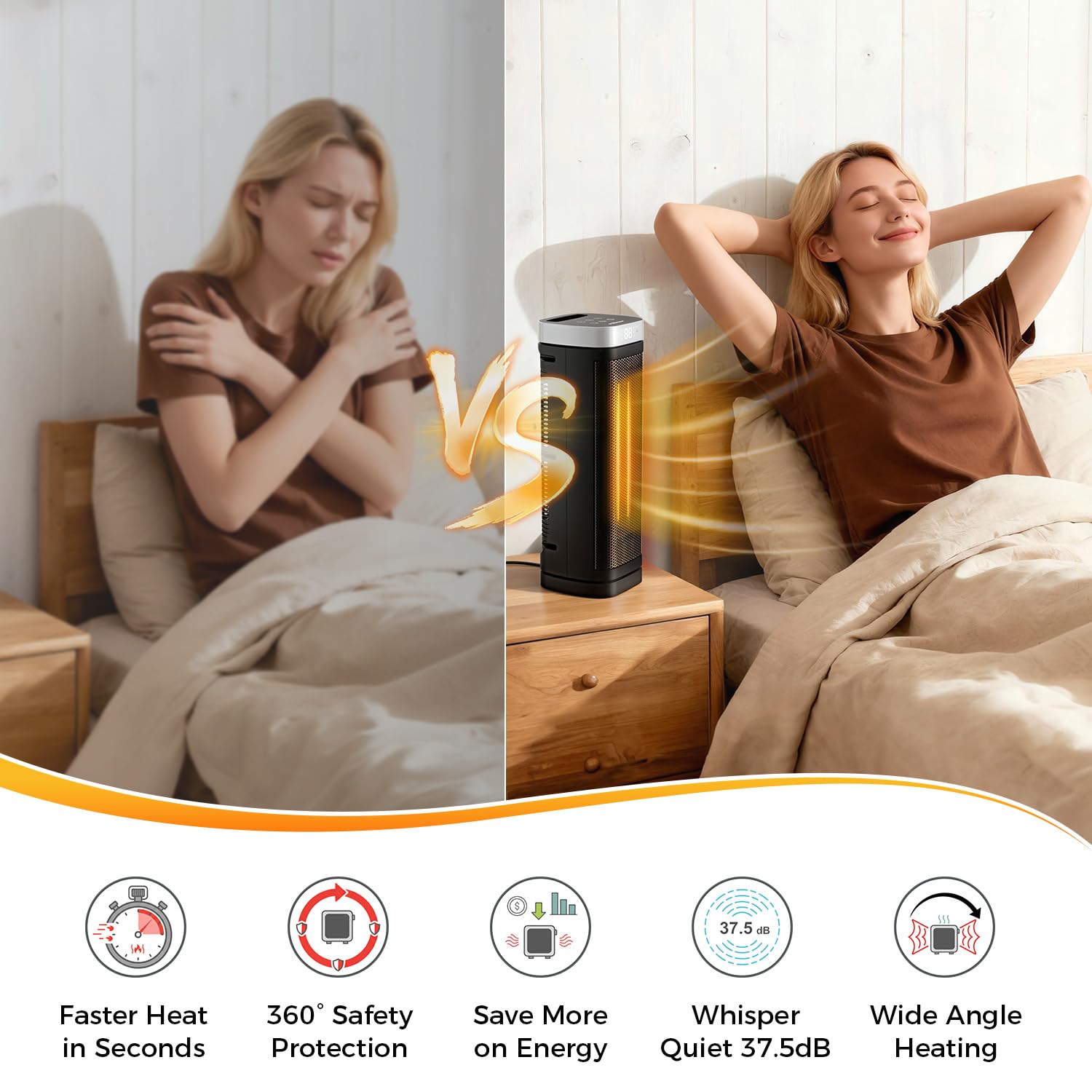 POWSAF ceramic heating element provides quick warmth