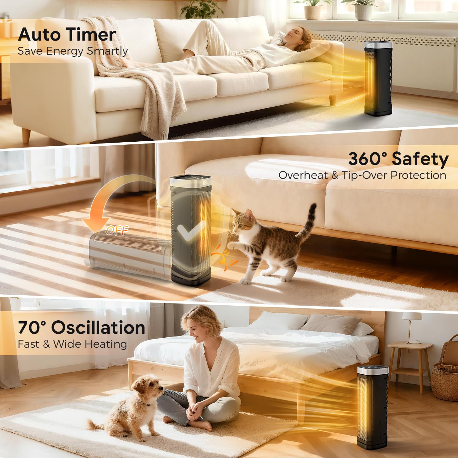 POWSAF remote control enables easy temperature and timer adjustments