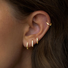 Poxtex Gold Hoop Earrings conch-tragus design for edgy looks.