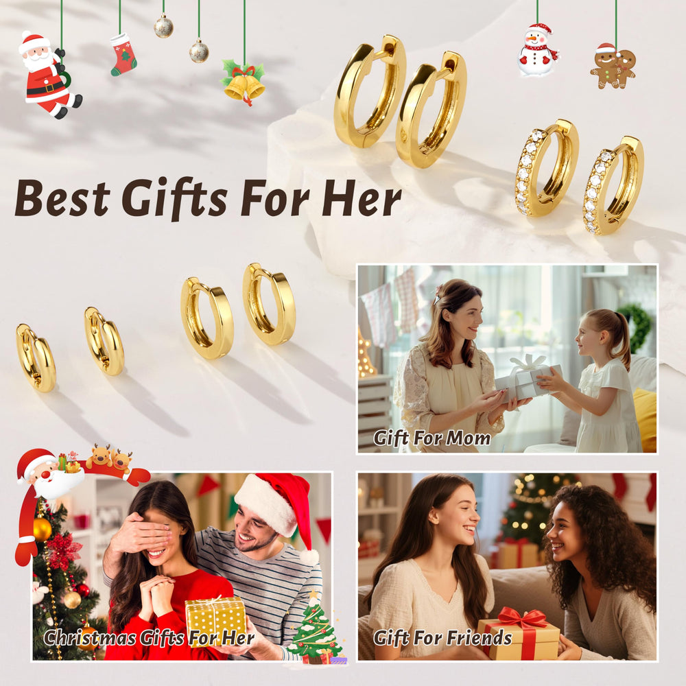 Poxtex Gold Hoop Earrings gift box ready for gifting.