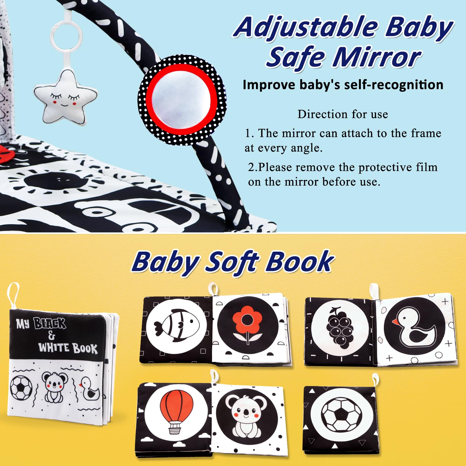 Poycuna soft-safety-materials image emphasizes anti-slip backing and machine-washable fabric.