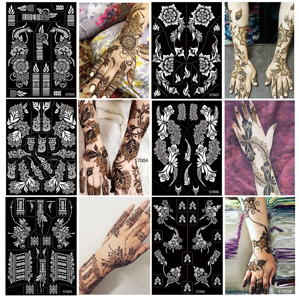 PPVWEY hand-stencil pair patterns ideal for quick DIY arm designs