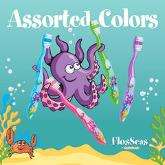 Practicon FlosSeas kids toothpaste tube in travel size for quick, tidy applications.