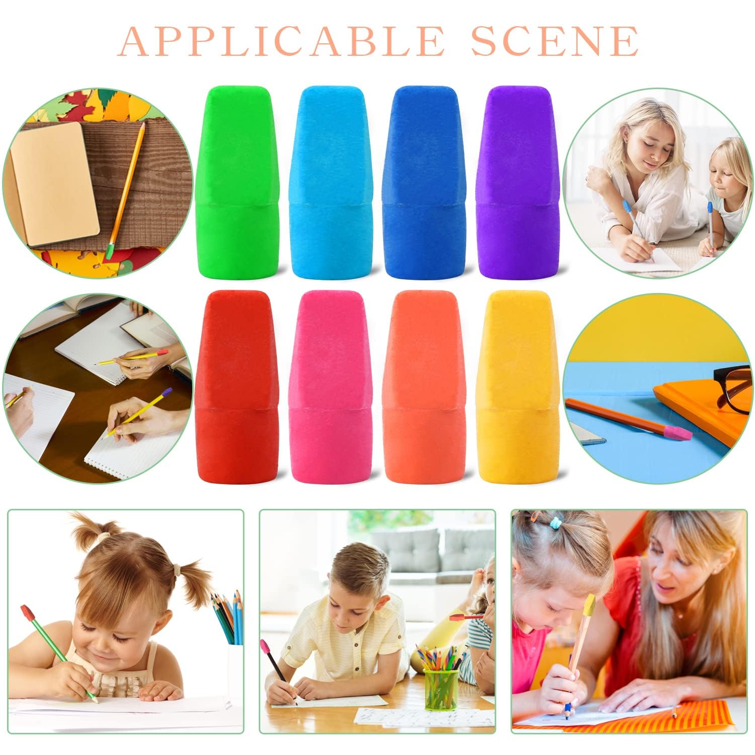 PRALB soft-feel erasers minimize paper tearing during exams and essays.