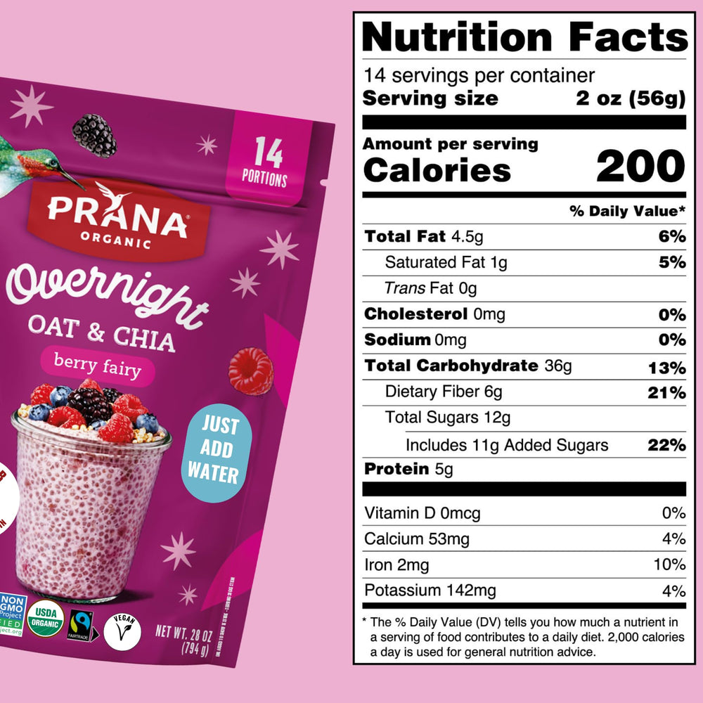 Prana Berry Fairy packaging front showcasing organic blend.