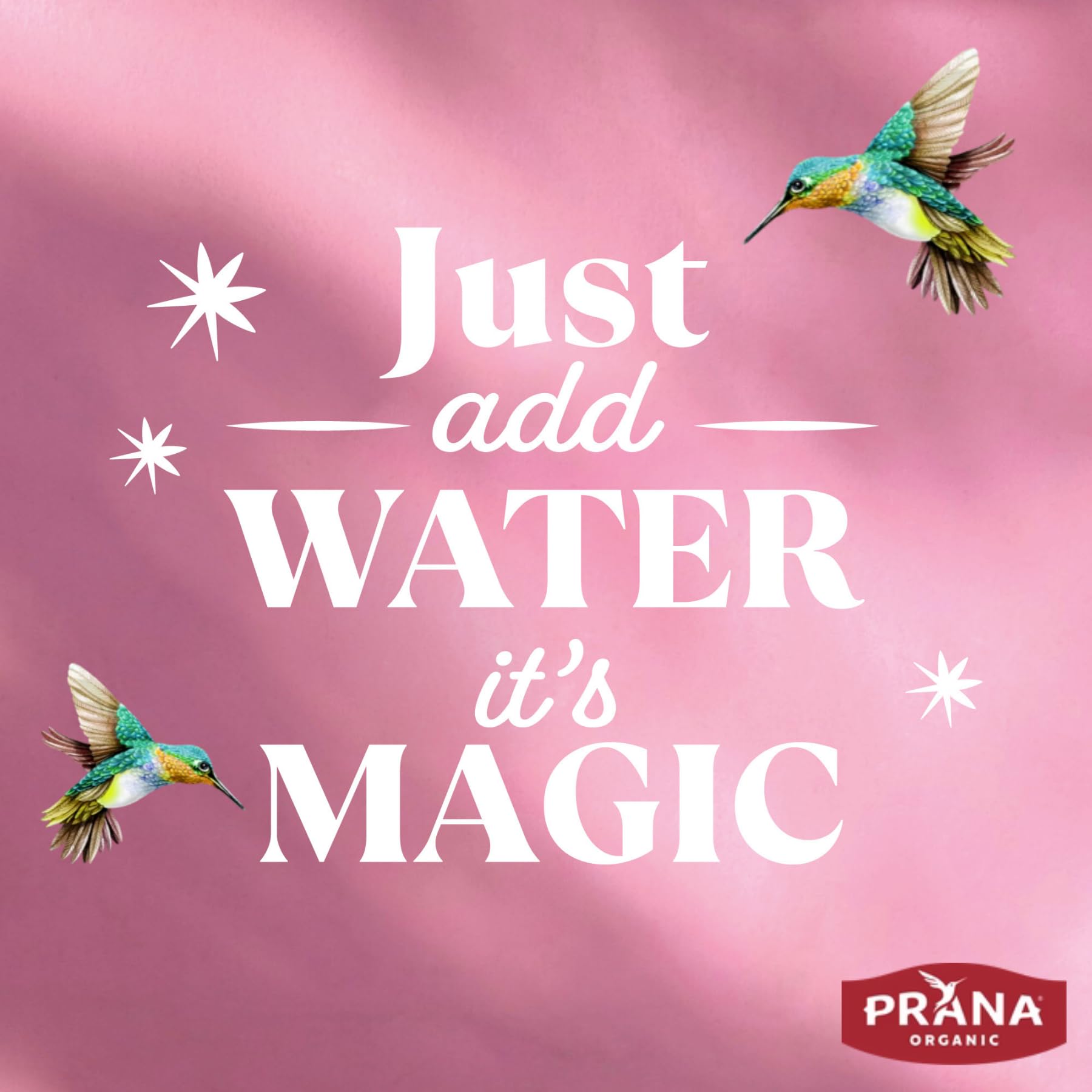 Prana Berry Fairy berry powder close-up with spoon for quick flavor boost.