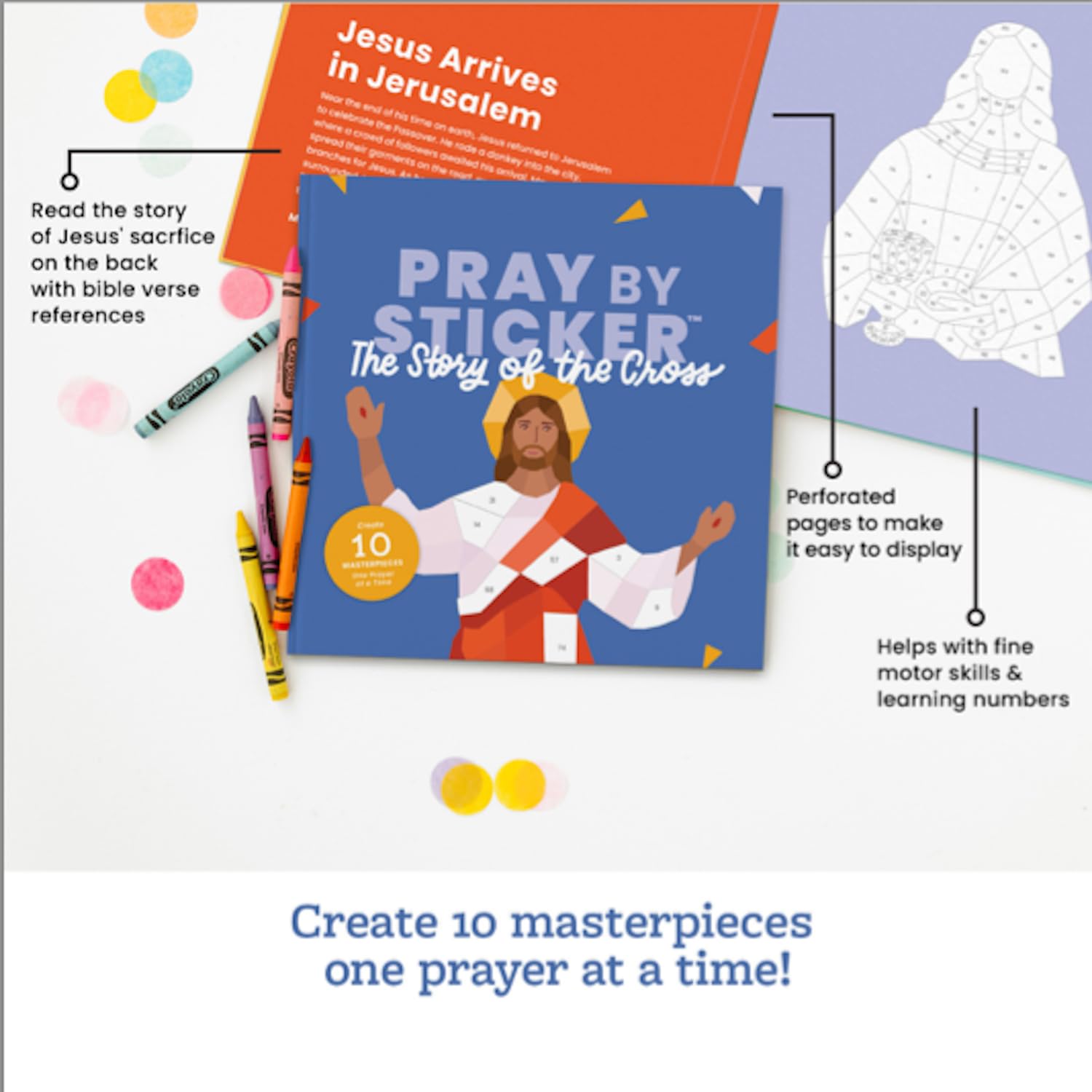PRAY BY STICKER He is risen stained glass design inspires Easter contemplation.