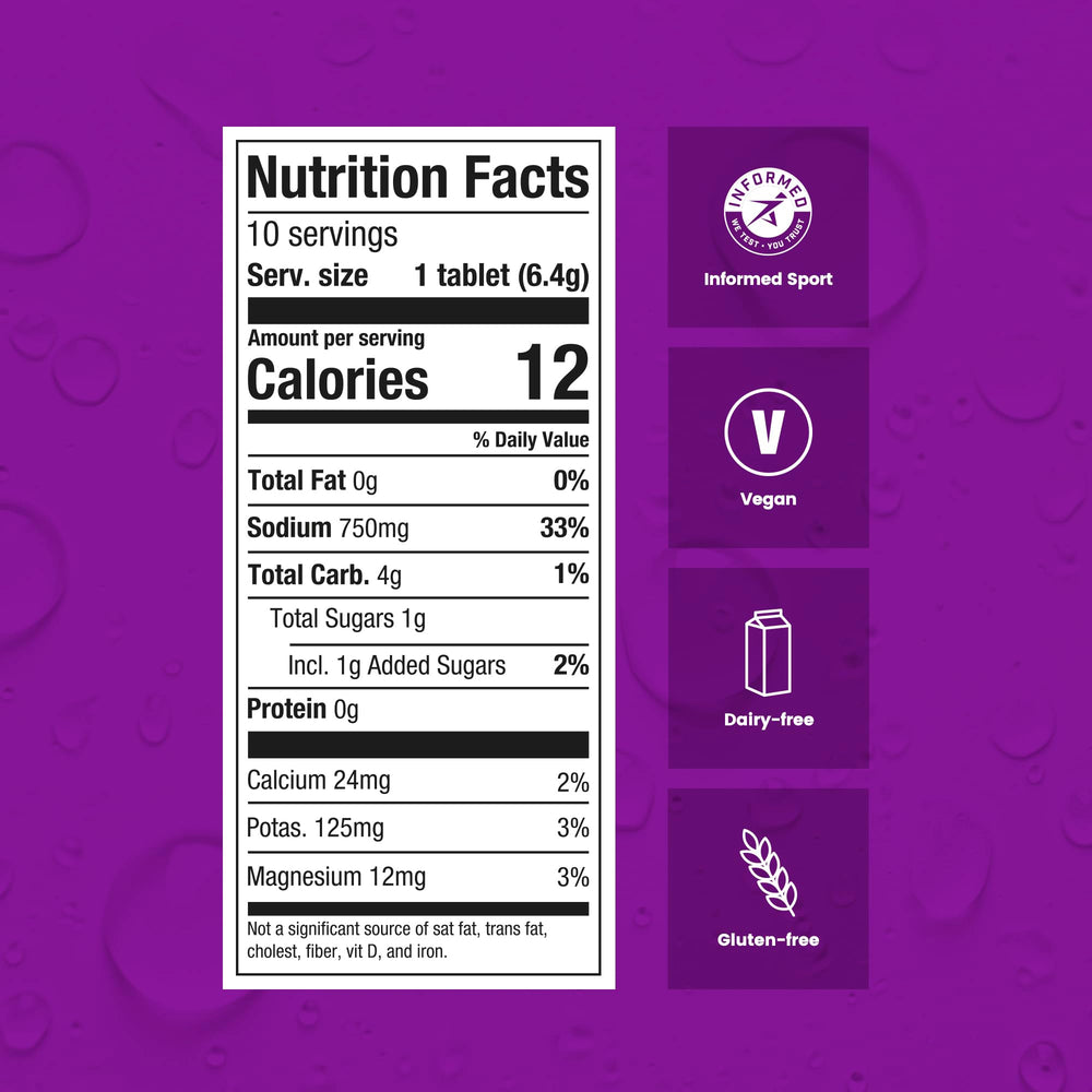 Precision Hydration tubes show 10-tablet packs for higher-strength options.