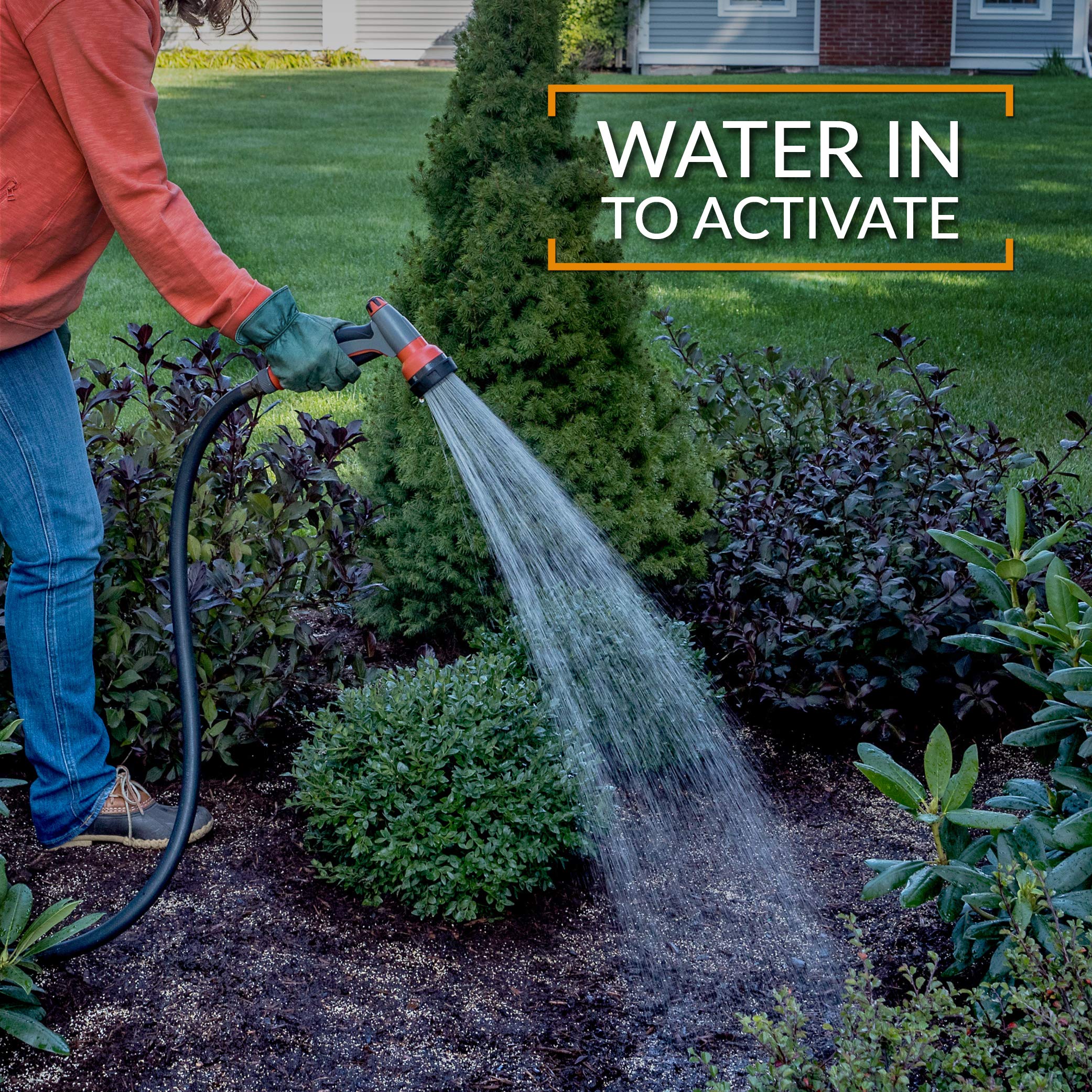 Label clarifies restrictions for edible plants and non-edible garden use.