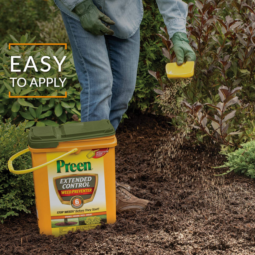 Healthy garden landscape featuring Preen weed prevention in action