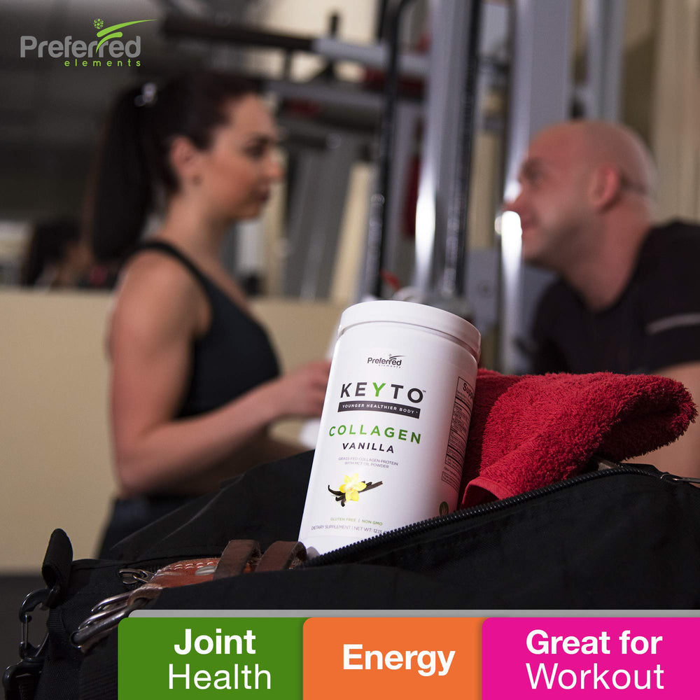 Preferred Elements MCT oil powder bottle for quick keto energy