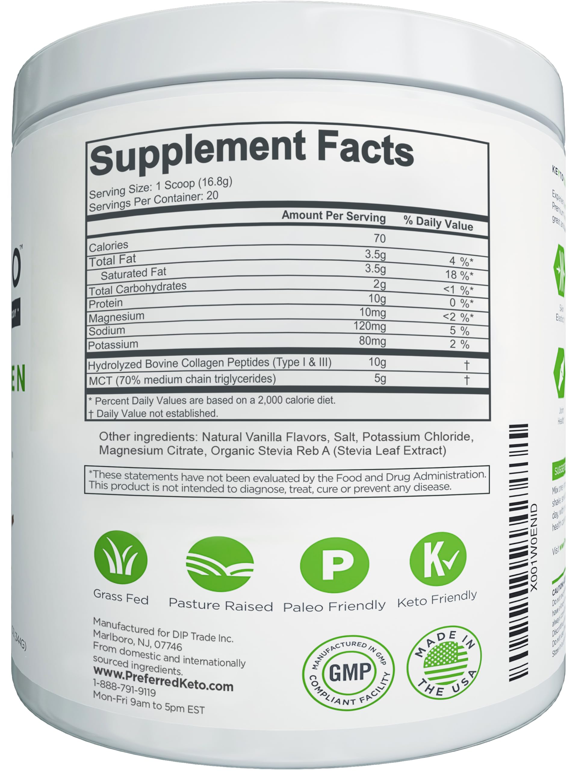 Preferred Elements vanilla flavor scoop and cup for delicious mixing