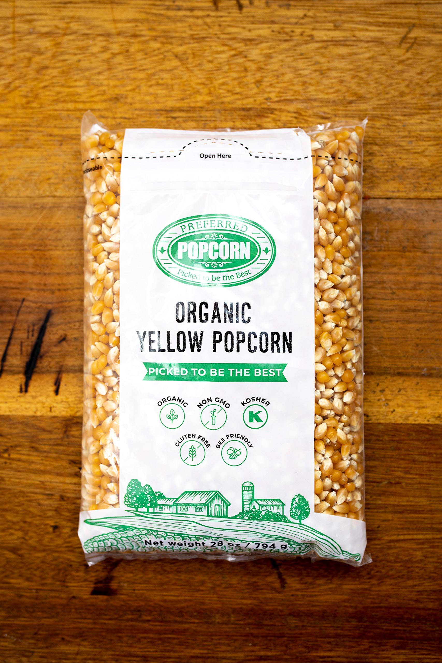 Preferred Popcorn Organic popping motion demonstrates easy preparation.