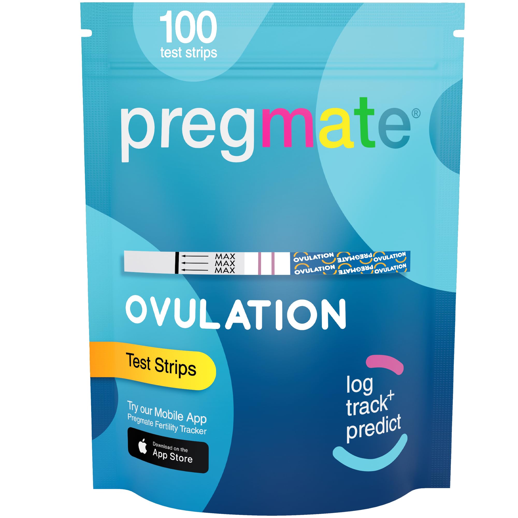 Pregmate 100 ovulation test strips packaging for convenient storage and quick use