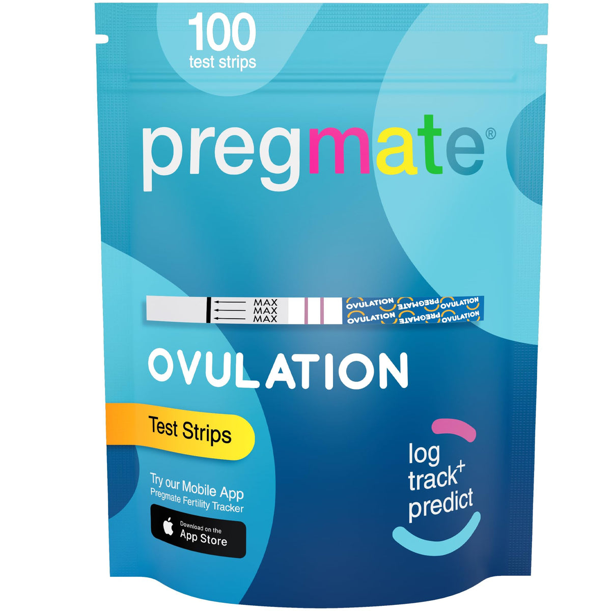 Pregmate 100 ovulation test strips packaging for convenient storage and quick use