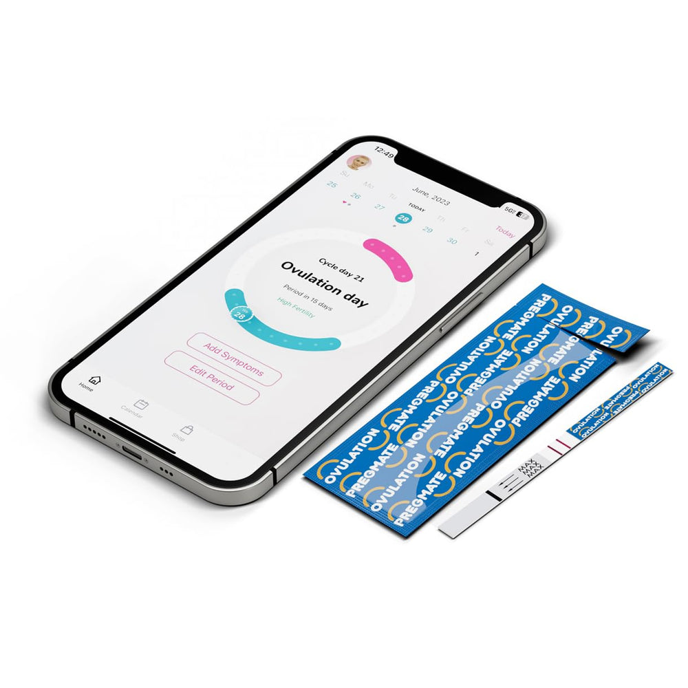 Pregmate brand box and sleeve for easy shopping and storage.
