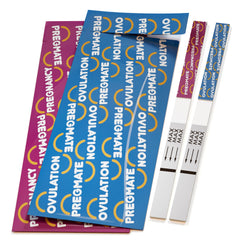 PREGMATE packaging back outlines kit contents and usage guidelines.
