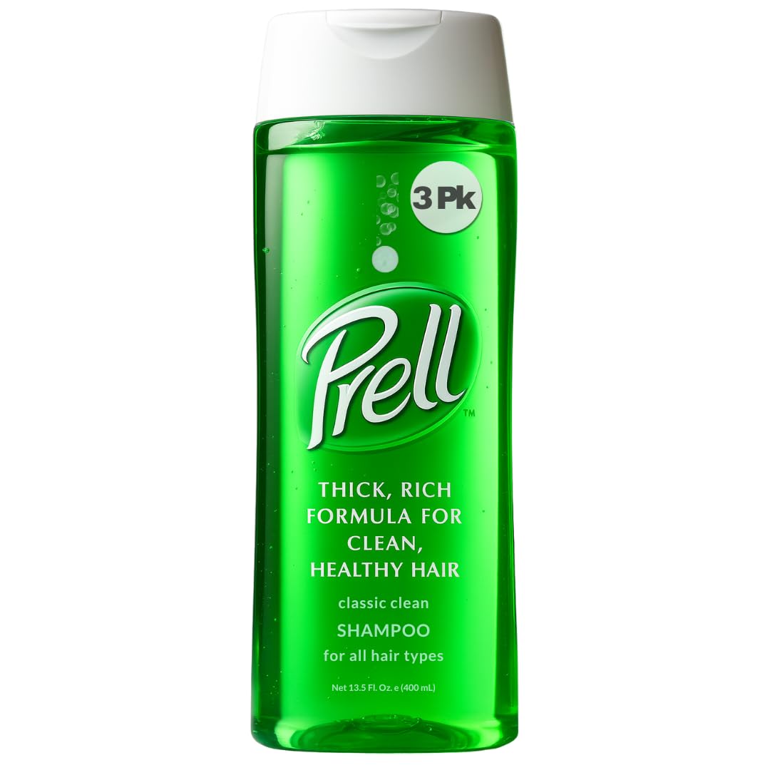 Prell Original Green shampoo bottle front view for deep cleansing