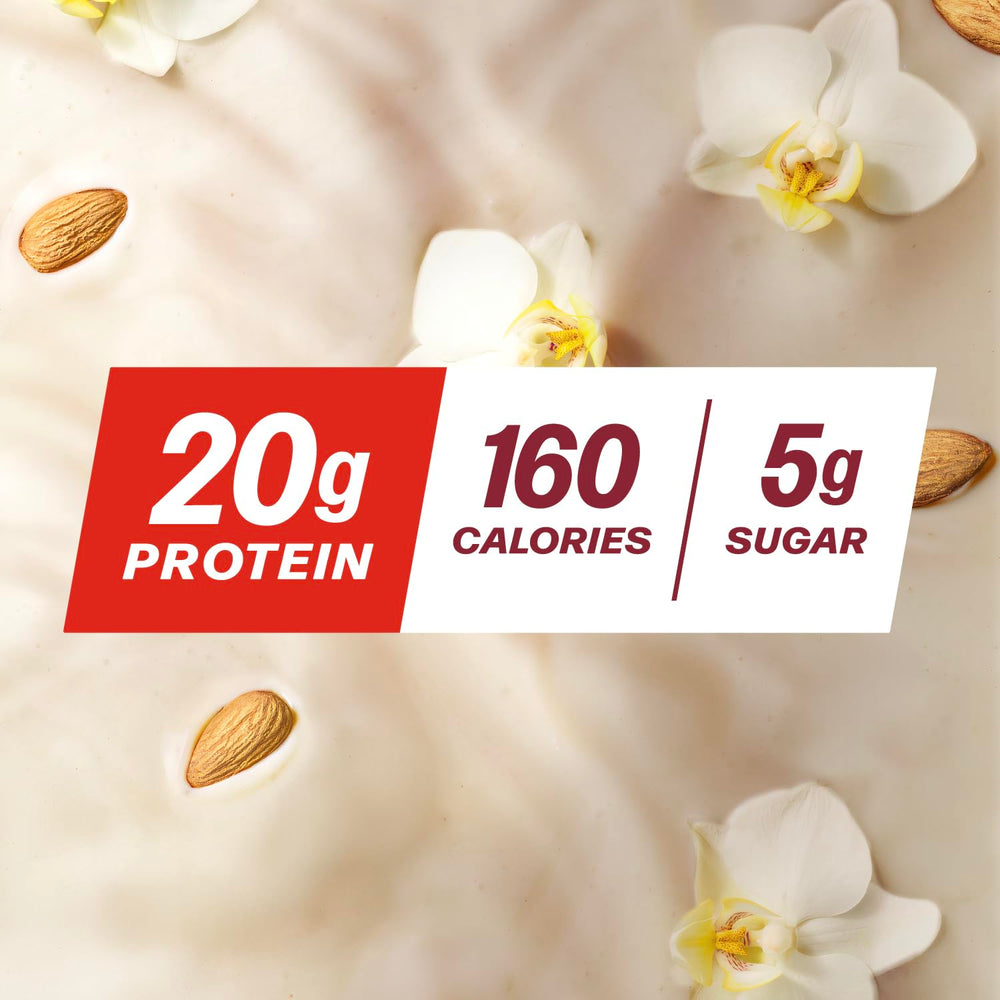 Premier Protein Almondmilk Vanilla scoop – measure-and-mix convenience.