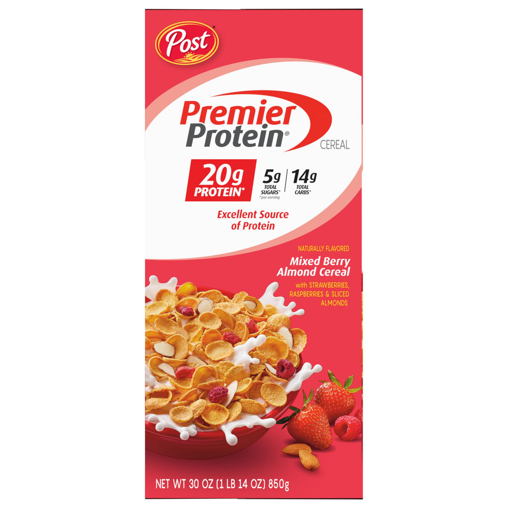 Premier Protein Berry Almond Cereal served bowl for a satisfying morning
