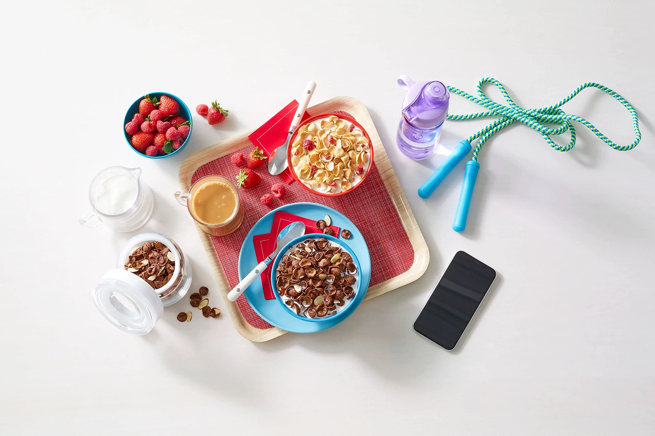 Premier Protein Chocolate Almond Cereal trail mix idea with nuts and raisins.