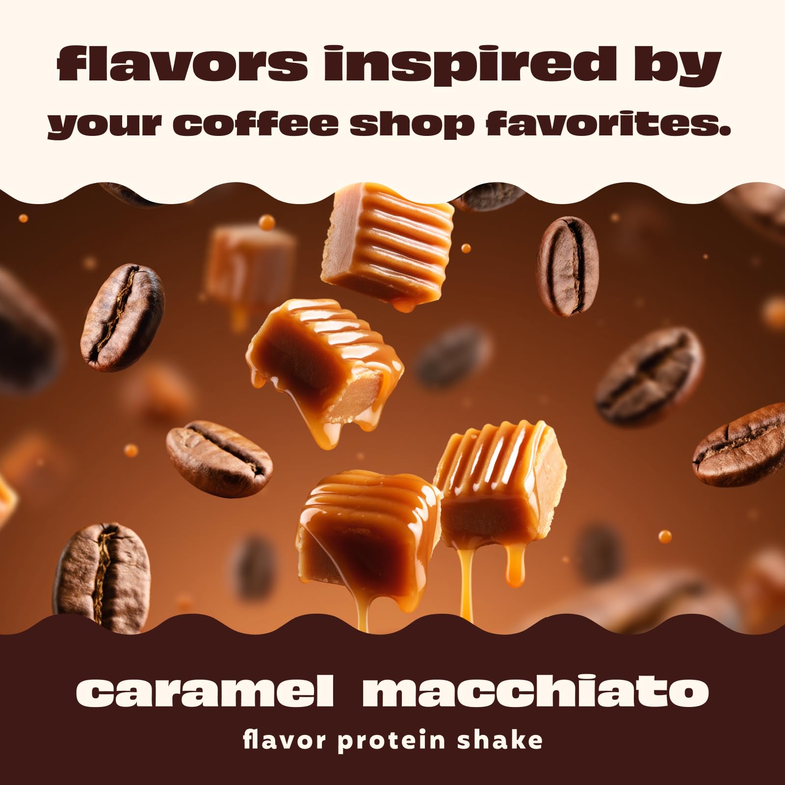 Premier Protein COFFEEHOUSE Caramel Macchiato pour highlights smooth pour and cafe-style taste for a quick breakfast.