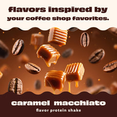 Premier Protein COFFEEHOUSE Caramel Macchiato pour highlights smooth pour and cafe-style taste for a quick breakfast.
