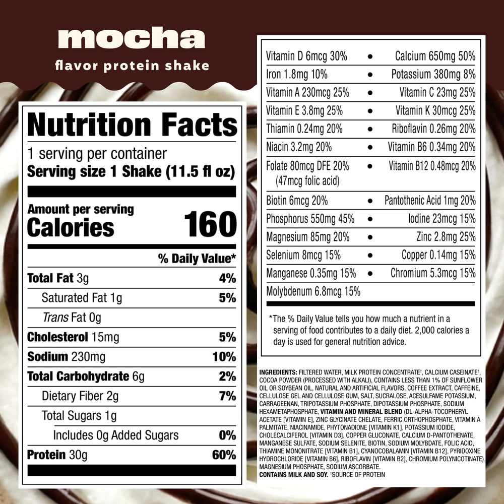 Premier Protein Coffeehouse Mocha cup with fruit suggests smoothie friendly use