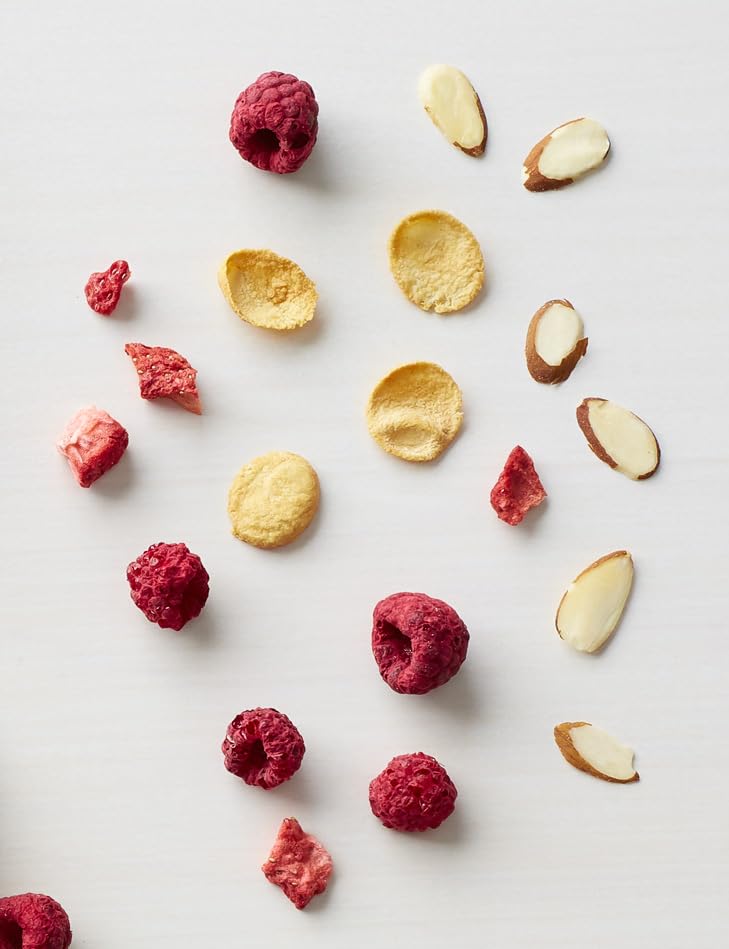 Premier Protein Crunchy flakes close-up emphasizing texture and crunch