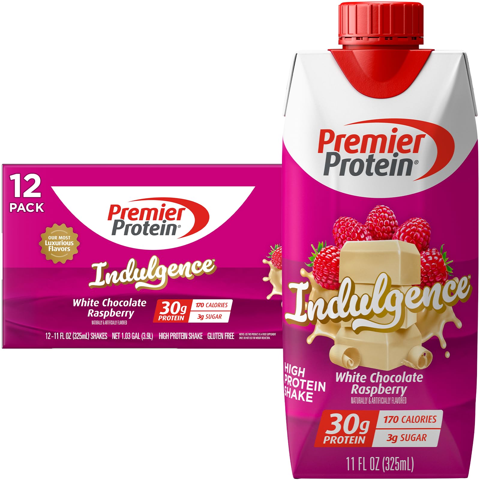 Premier Protein Indulgence shake being poured for a quick post-workout protein boost