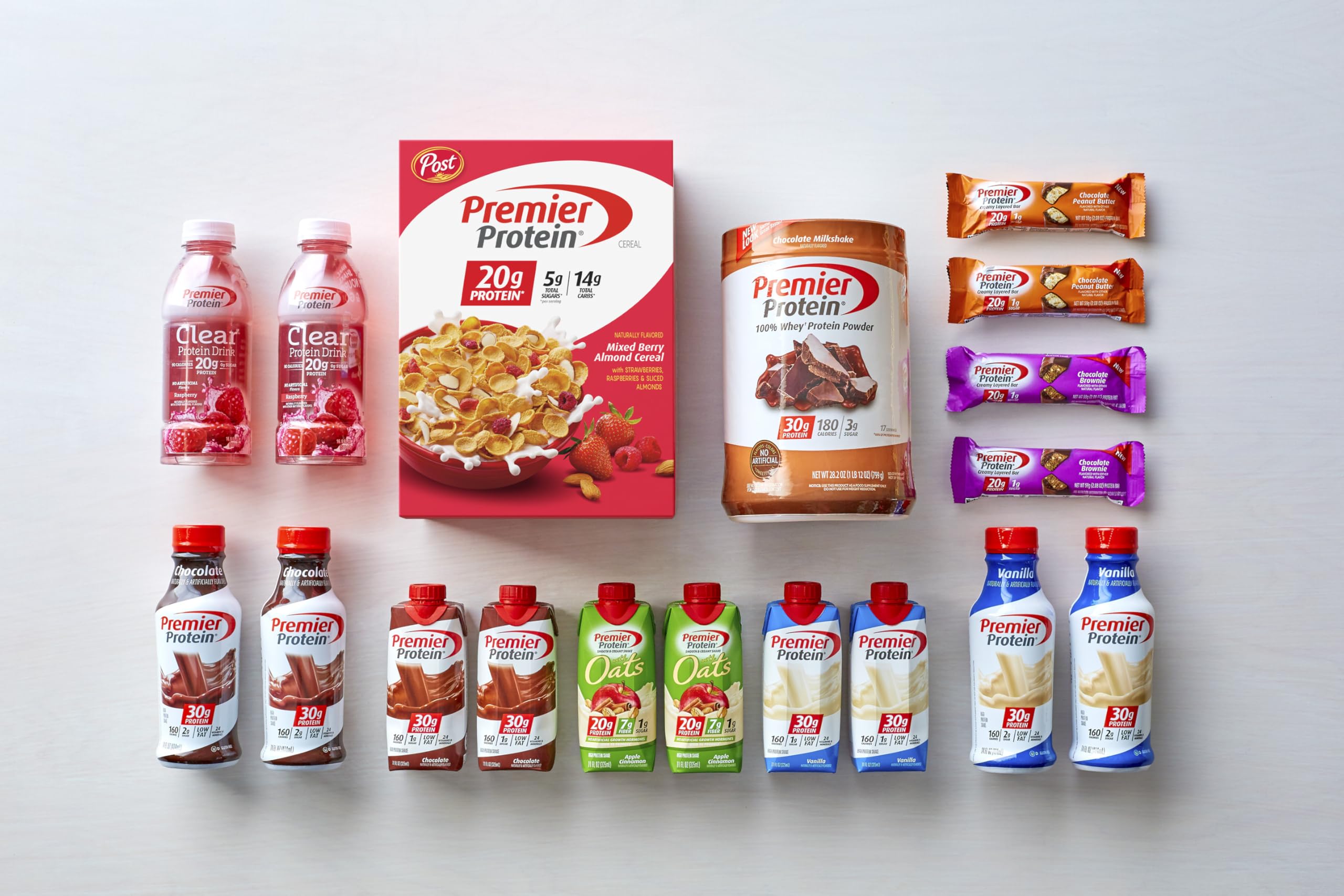Premier Protein Mixed Berry Almond Cereal with sliced almonds for crunch
