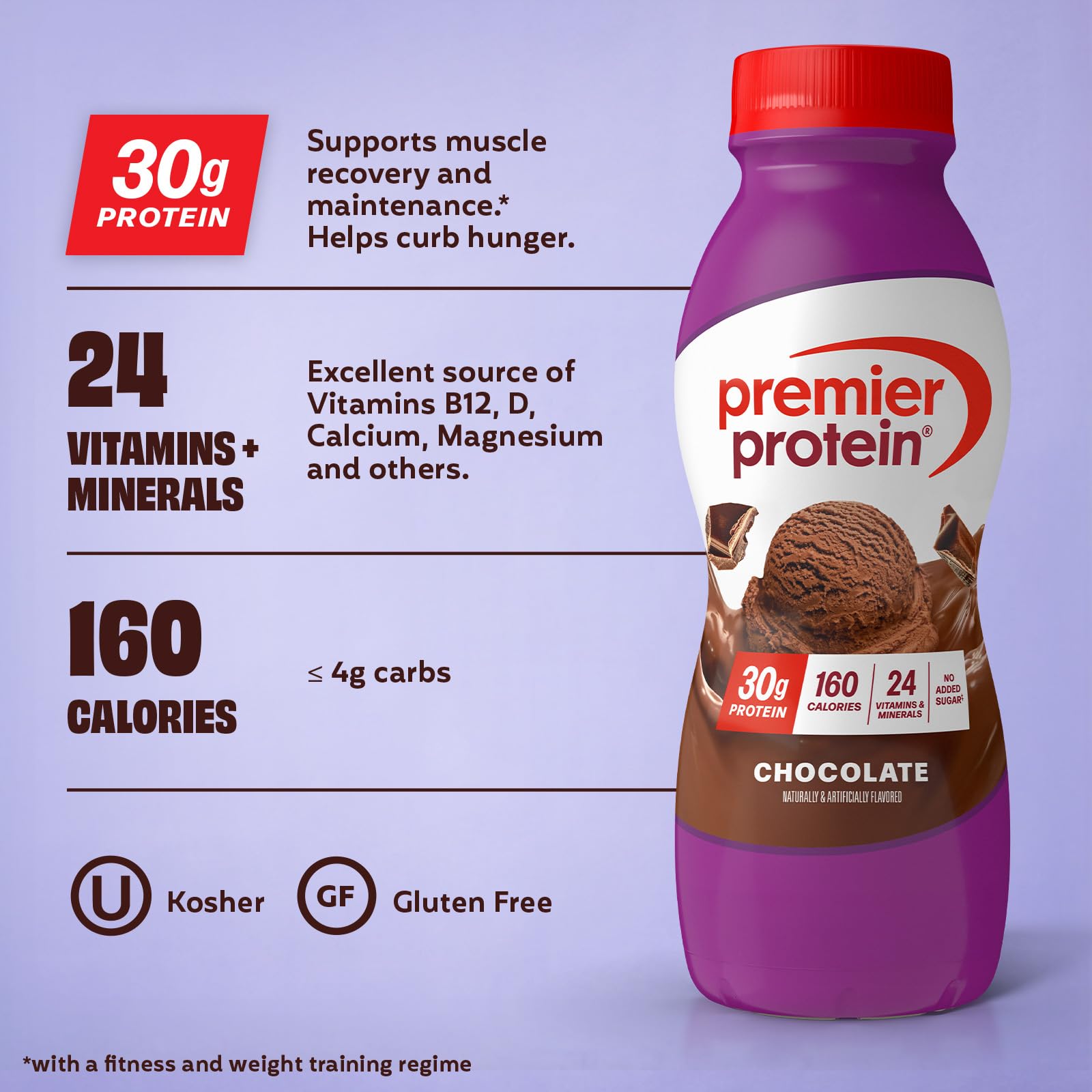 Premier Protein Shake cookies and cream jar rich snack option.