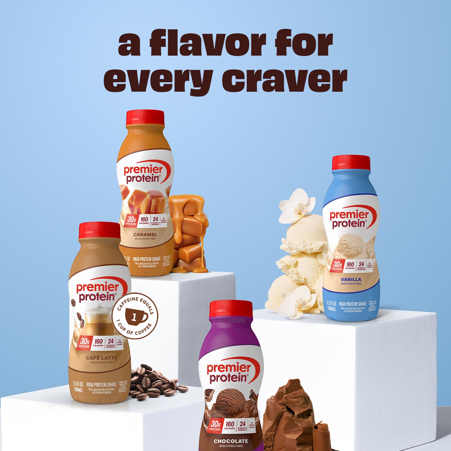 Premier Protein Shake Vanilla snack pairing idea for breakfast or post workout