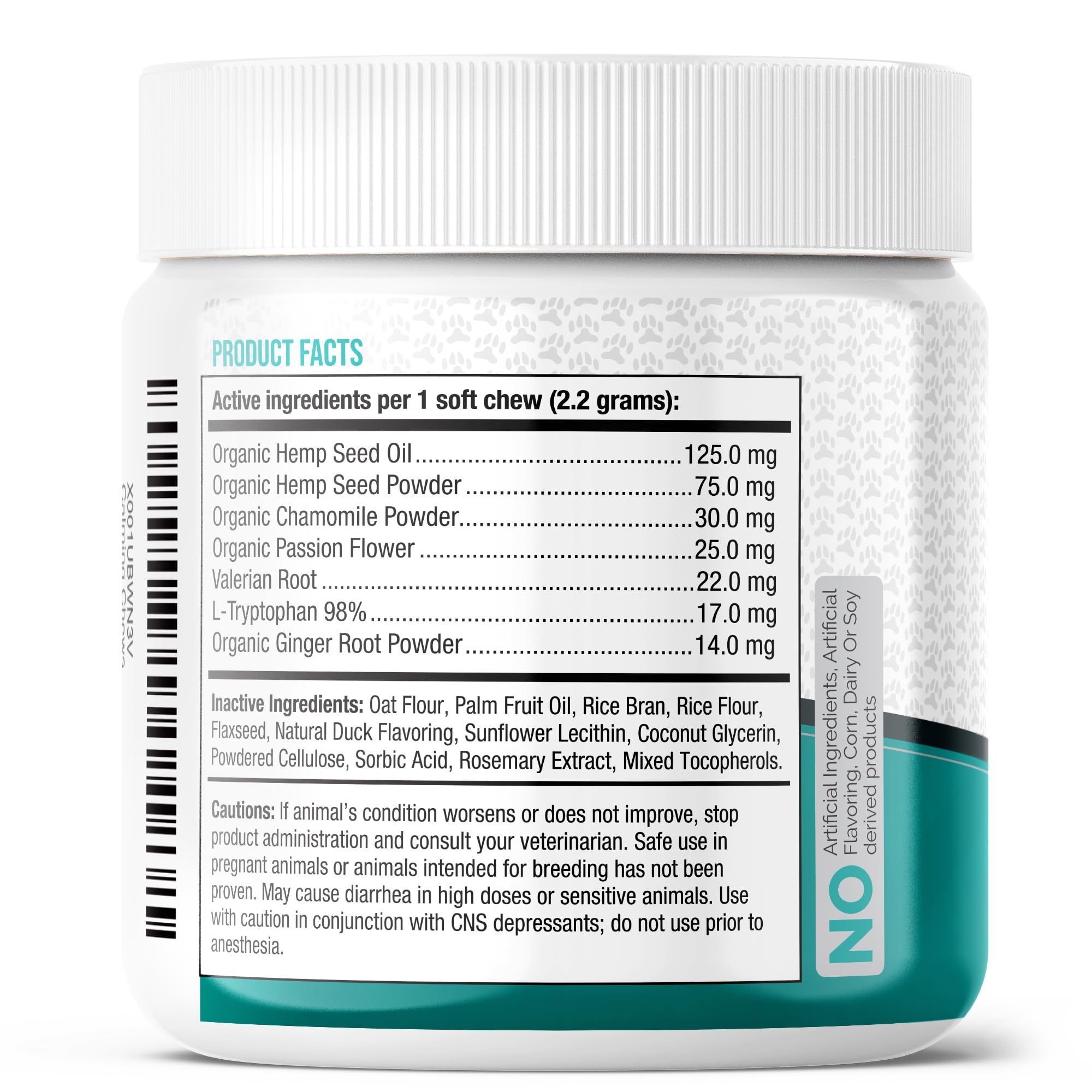 Closeup of Premium Care calming chews showing soft texture for daily calming