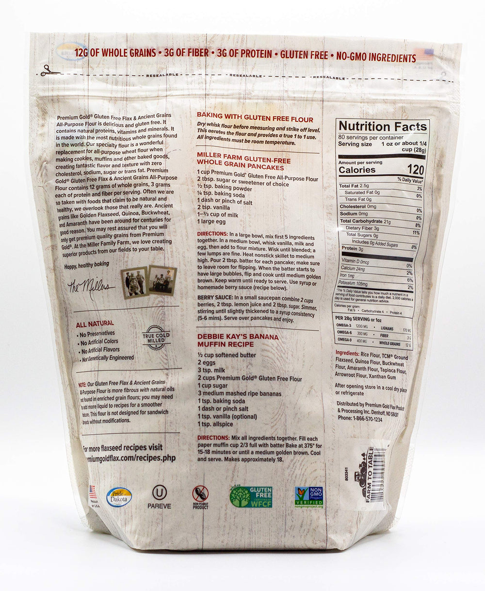 Premium Gold flour whisked in a bowl for baking
