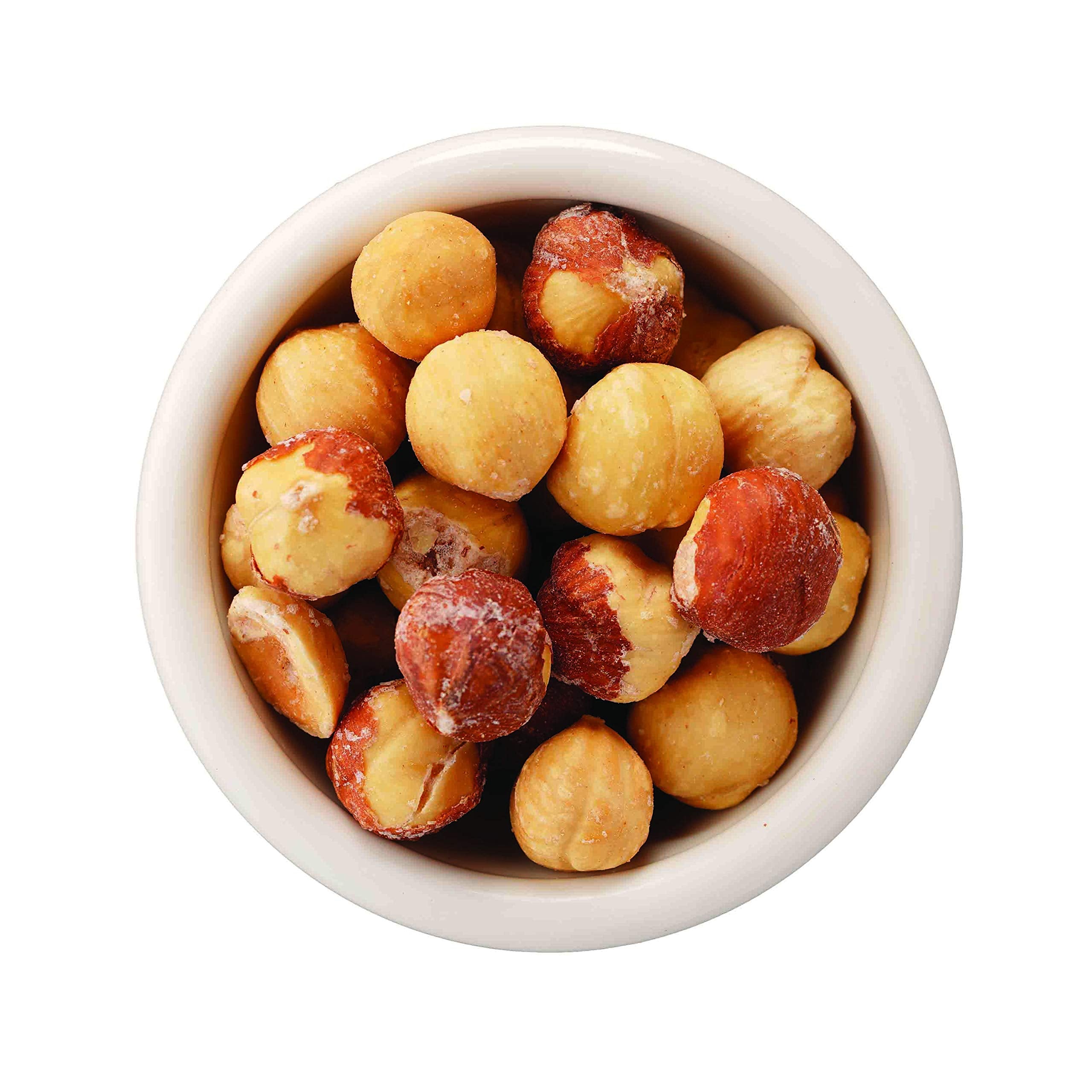 Premium Growers hazelnuts in resealable bag highlighting convenience and freshness.