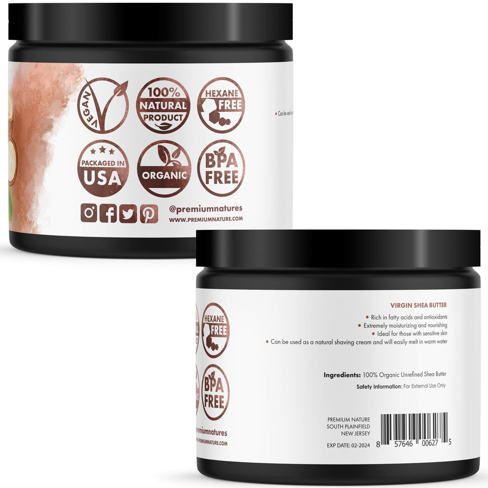 Winter skincare setup featuring Premium Nature shea butter.