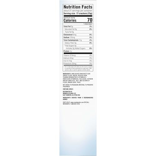 Premium Original Mini Saltine Crackers sea-salt top view highlights classic flavor