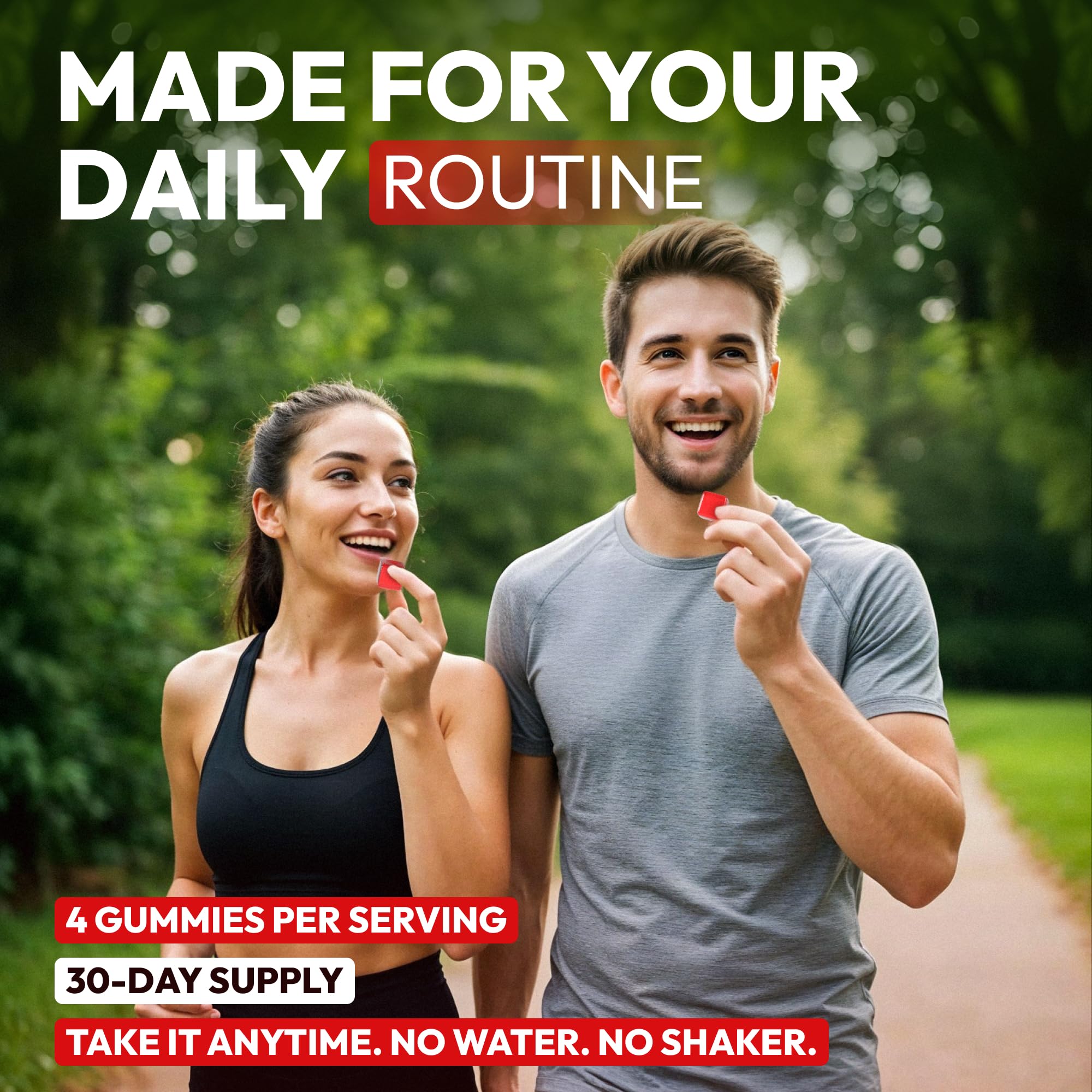 Premium Select Nutrition Creatine HCL Gummies daily dose shown as two per day for endurance