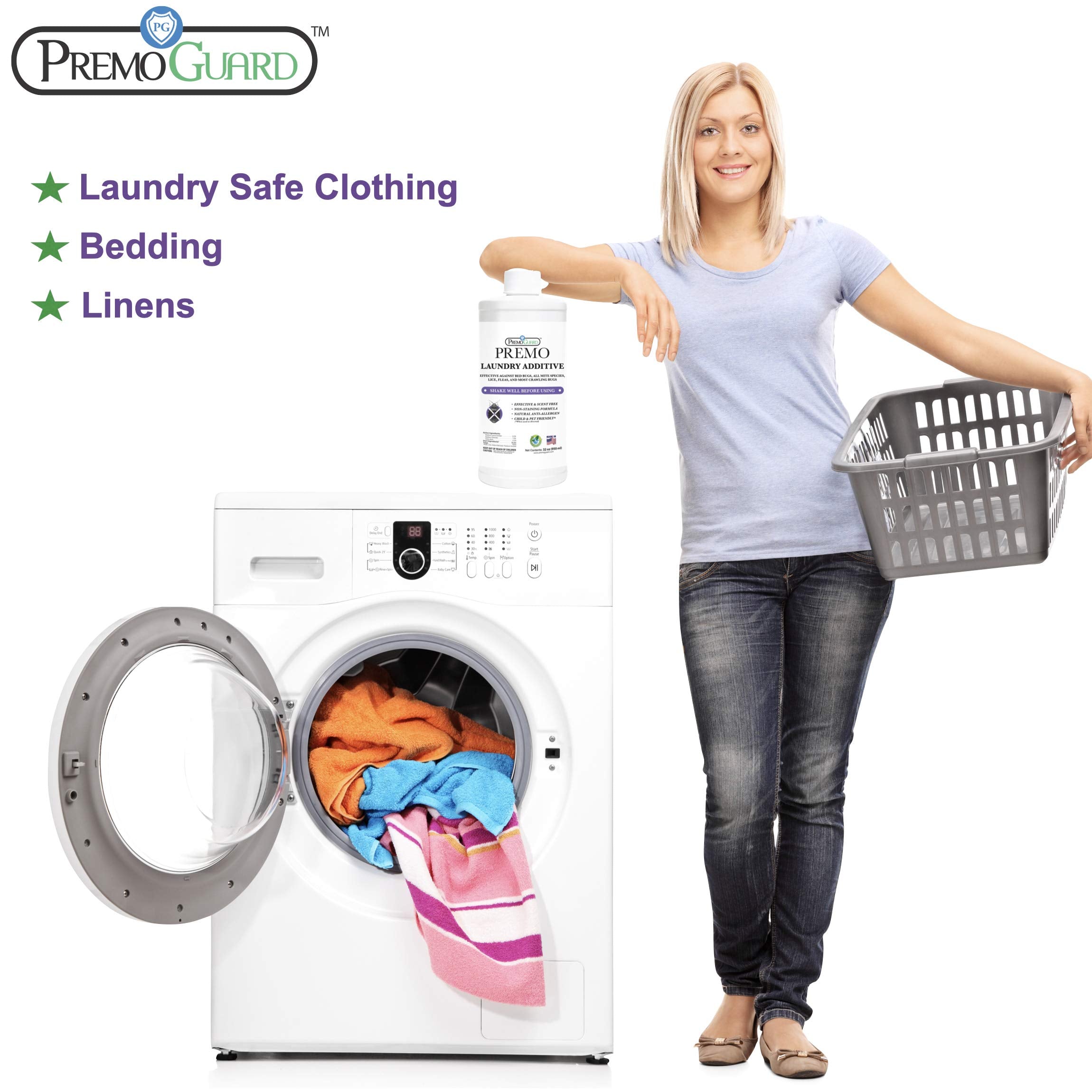 Premo Guard in-wash addition shown with any detergent