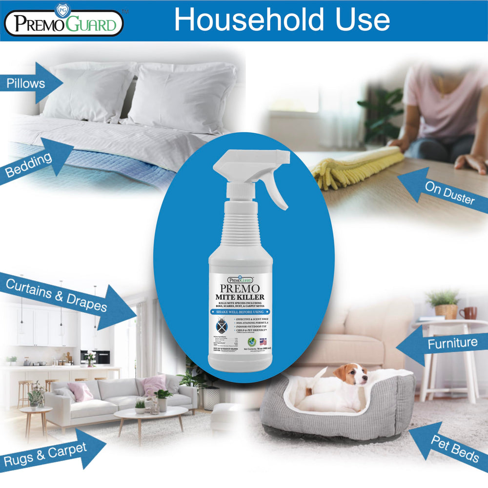 Premo Guard USA-made value size bottle for ongoing mite management.