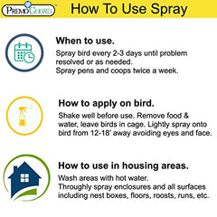 Premo Guard spray applied on coop wood to reduce pests safely.