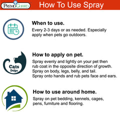 Premo Guard spray works for indoor and outdoor pest control.