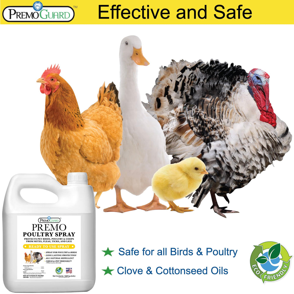 Premo Guard Poultry Spray application steps for flock care