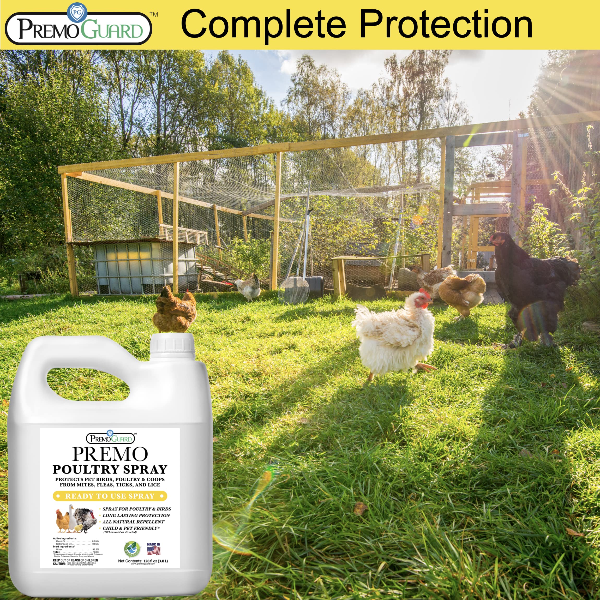 Premo Guard Poultry Spray highlights life-cycle coverage across pests