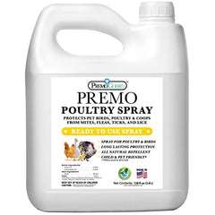Premo Guard Poultry Spray applied on chickens for pest control