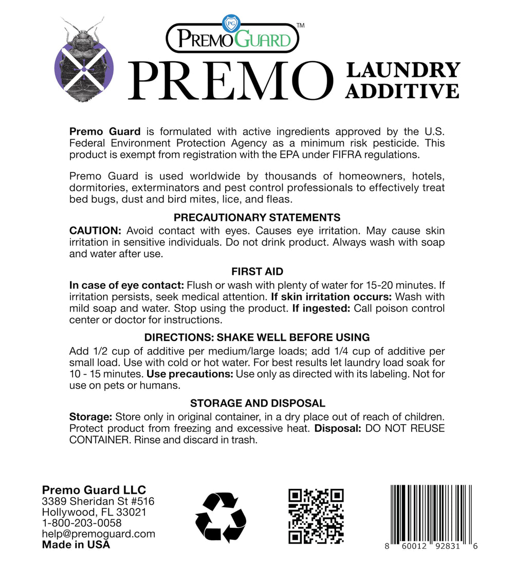 Step by step use of Premo Guard during the wash cycle