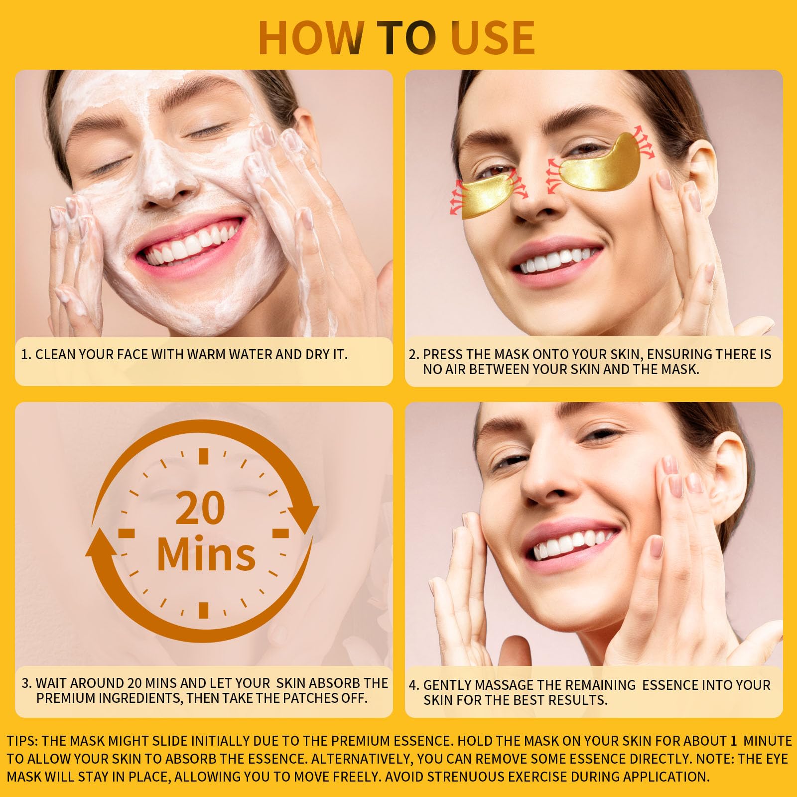 Prenawina 24K gold eye patches support hydration and brightness